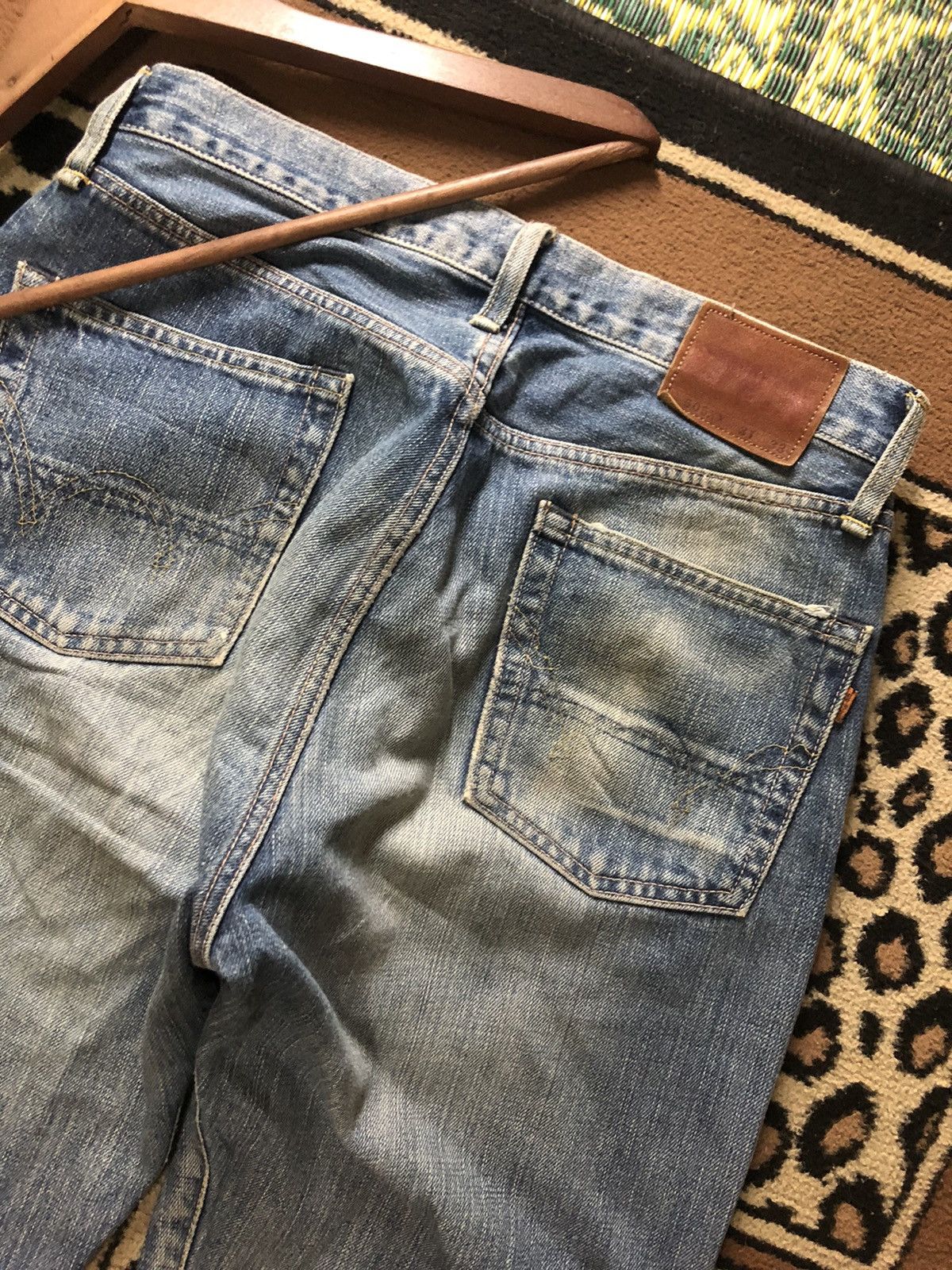 Edwin × Vintage VINTAGE SELVEDGE EDWIN 505xx WASH DISTRESSED DENIM Size US 31 - 10 Thumbnail