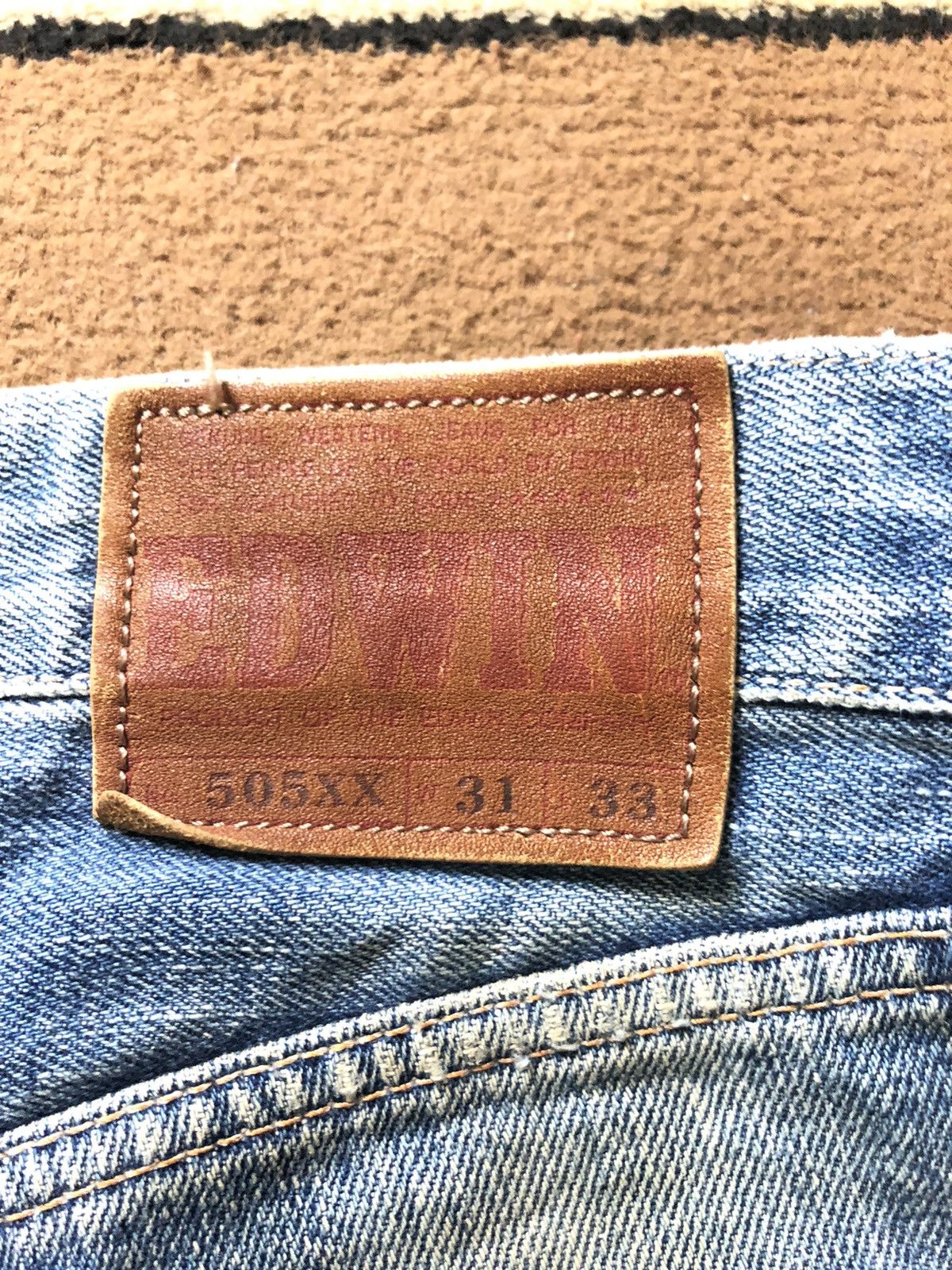 Edwin × Vintage VINTAGE SELVEDGE EDWIN 505xx WASH DISTRESSED DENIM Size US 31 - 12 Thumbnail