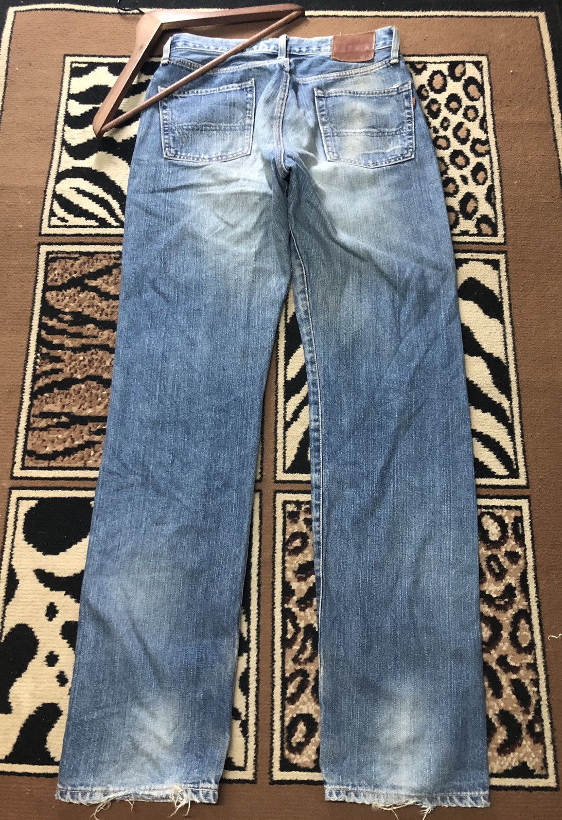 Edwin × Vintage VINTAGE SELVEDGE EDWIN 505xx WASH DISTRESSED DENIM Size US 31 - 9 Thumbnail