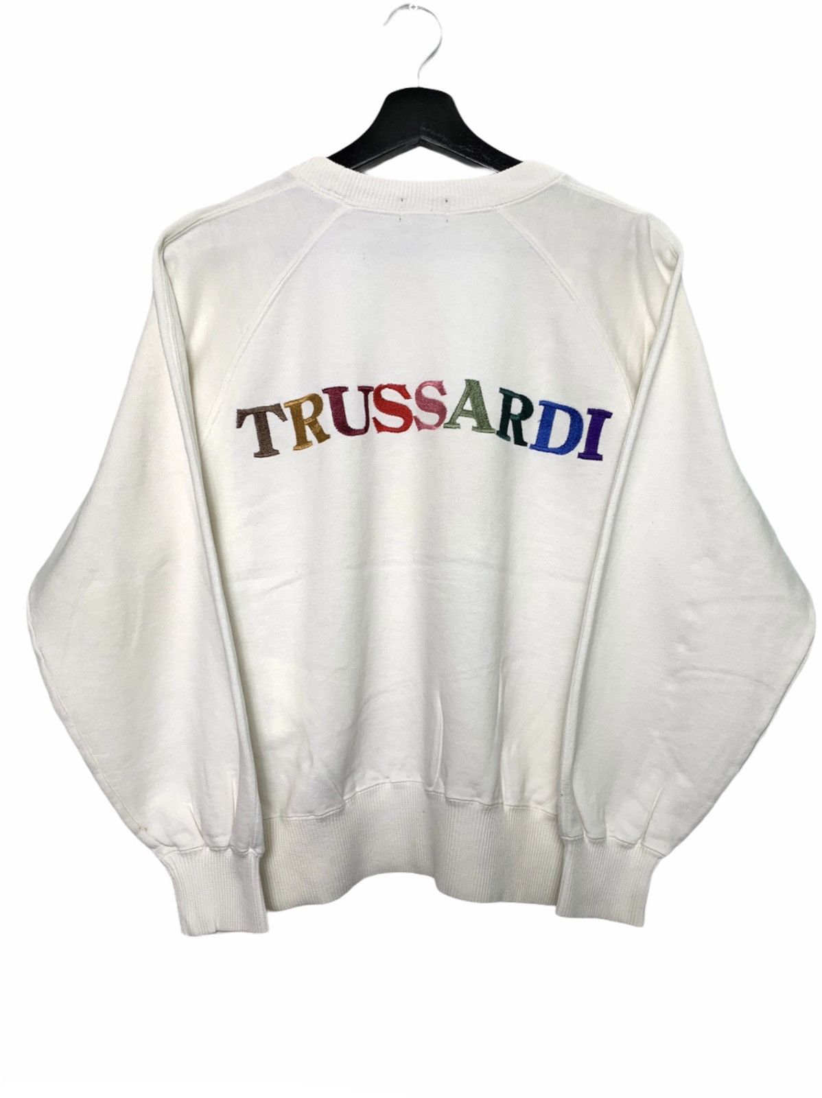 Designer Vintage Trussardi Embroidery Crewneck Sweatshirt Size US M / EU 48-50 / 2 - 1 Thumbnail