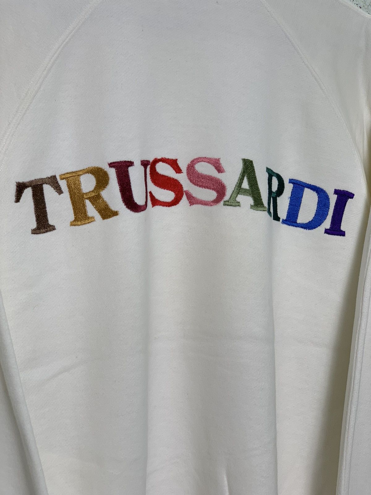 Designer Vintage Trussardi Embroidery Crewneck Sweatshirt Size US M / EU 48-50 / 2 - 3 Thumbnail