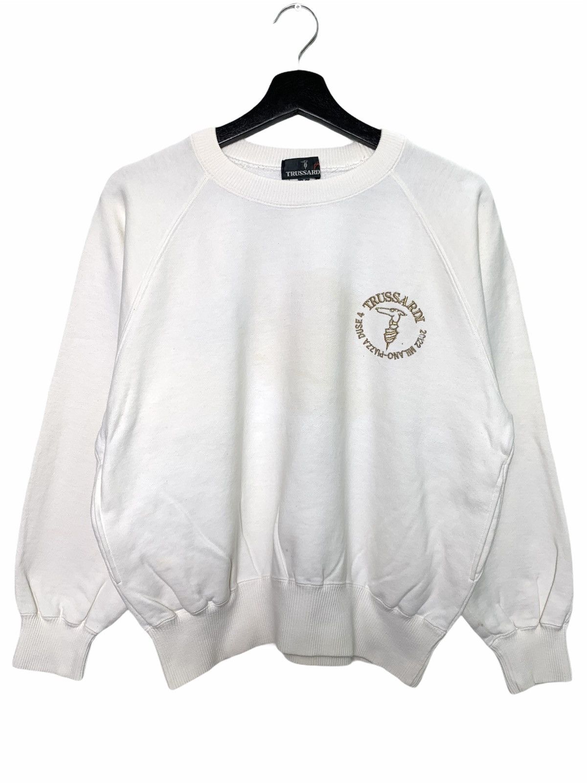 Designer Vintage Trussardi Embroidery Crewneck Sweatshirt Size US M / EU 48-50 / 2 - 2 Thumbnail