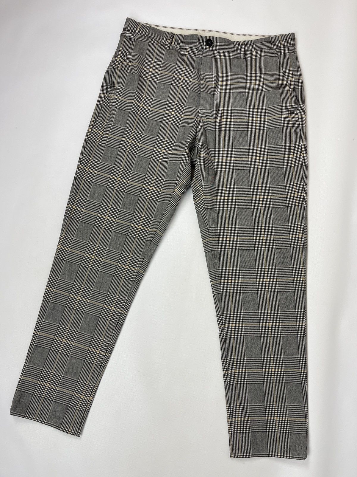 Zara Zara checkered grey casual pants chinos Size US 34 / EU 50 - 2 Thumbnail
