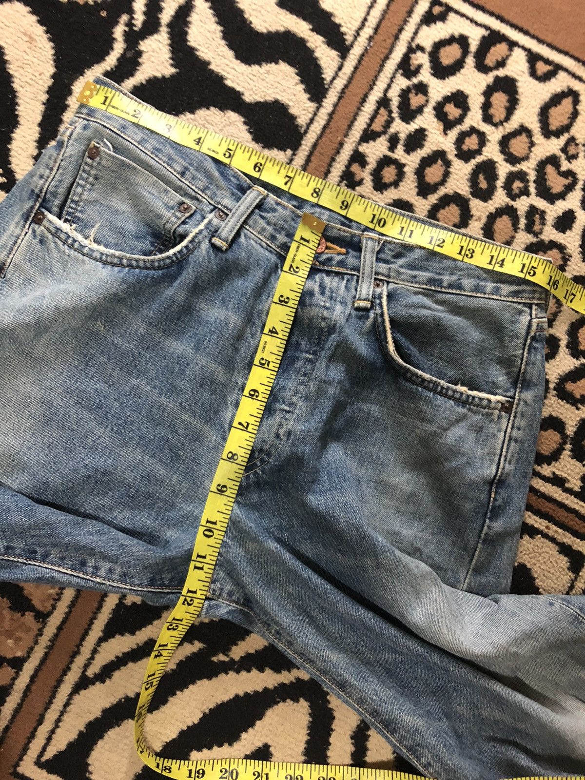 Edwin × Vintage VINTAGE SELVEDGE EDWIN 505x BLUE WASH DISTRESSED DENIM Size US 32 / EU 48 - 15 Thumbnail