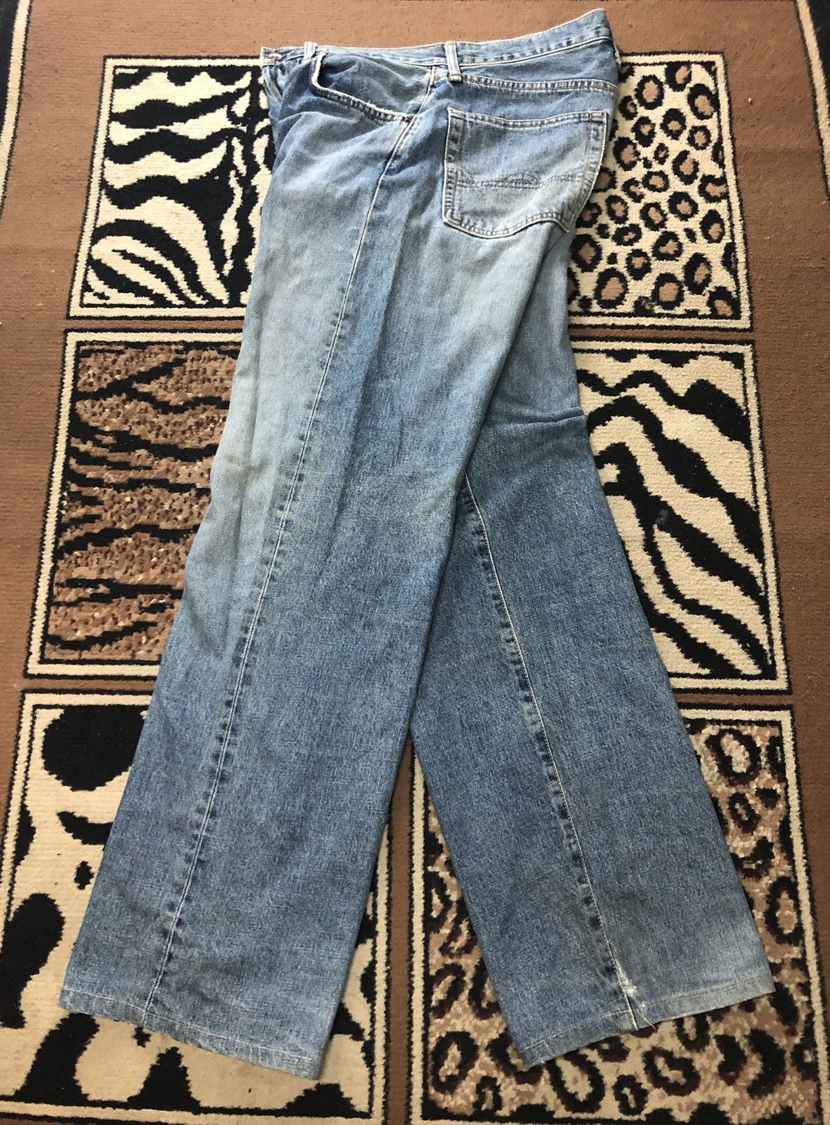 Edwin × Vintage VINTAGE SELVEDGE EDWIN 505x BLUE WASH DISTRESSED DENIM Size US 32 / EU 48 - 13 Thumbnail