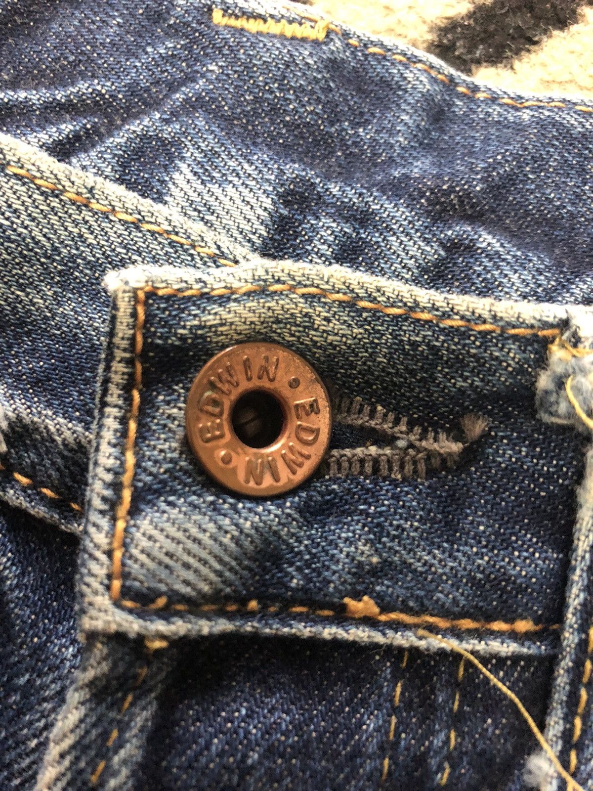 Edwin × Vintage VINTAGE SELVEDGE EDWIN 505x BLUE WASH DISTRESSED DENIM Size US 28 / EU 44 - 5 Thumbnail
