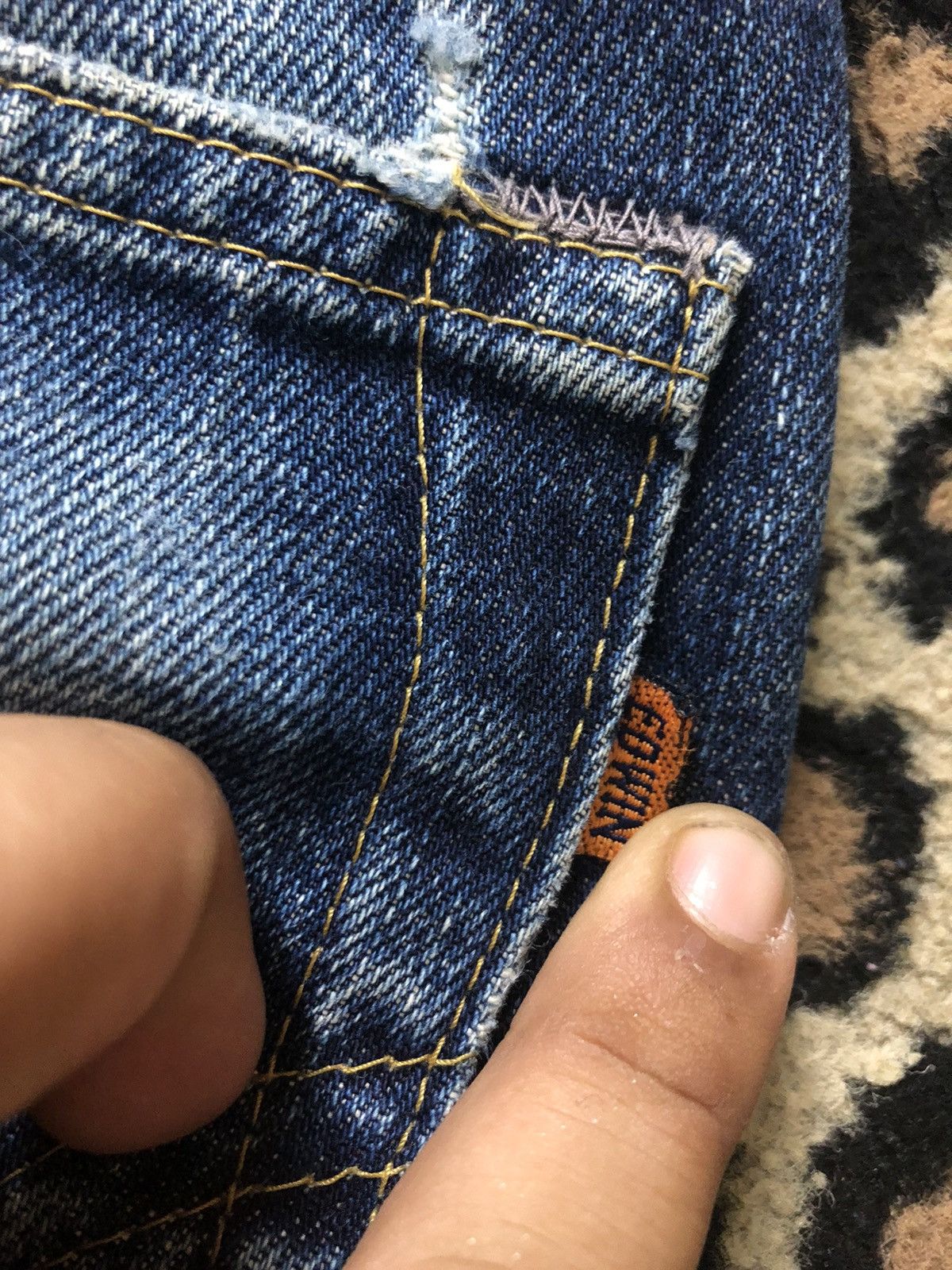 Edwin × Vintage VINTAGE SELVEDGE EDWIN 505x BLUE WASH DISTRESSED DENIM Size US 28 / EU 44 - 12 Thumbnail