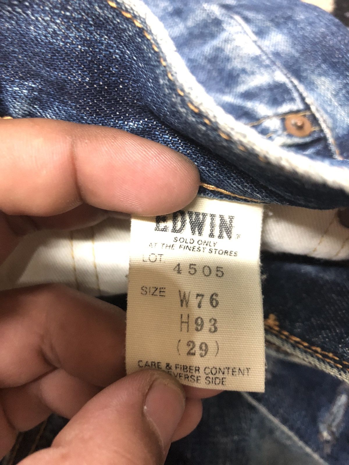 Edwin × Vintage VINTAGE SELVEDGE EDWIN 505x BLUE WASH DISTRESSED DENIM Size US 28 / EU 44 - 7 Thumbnail