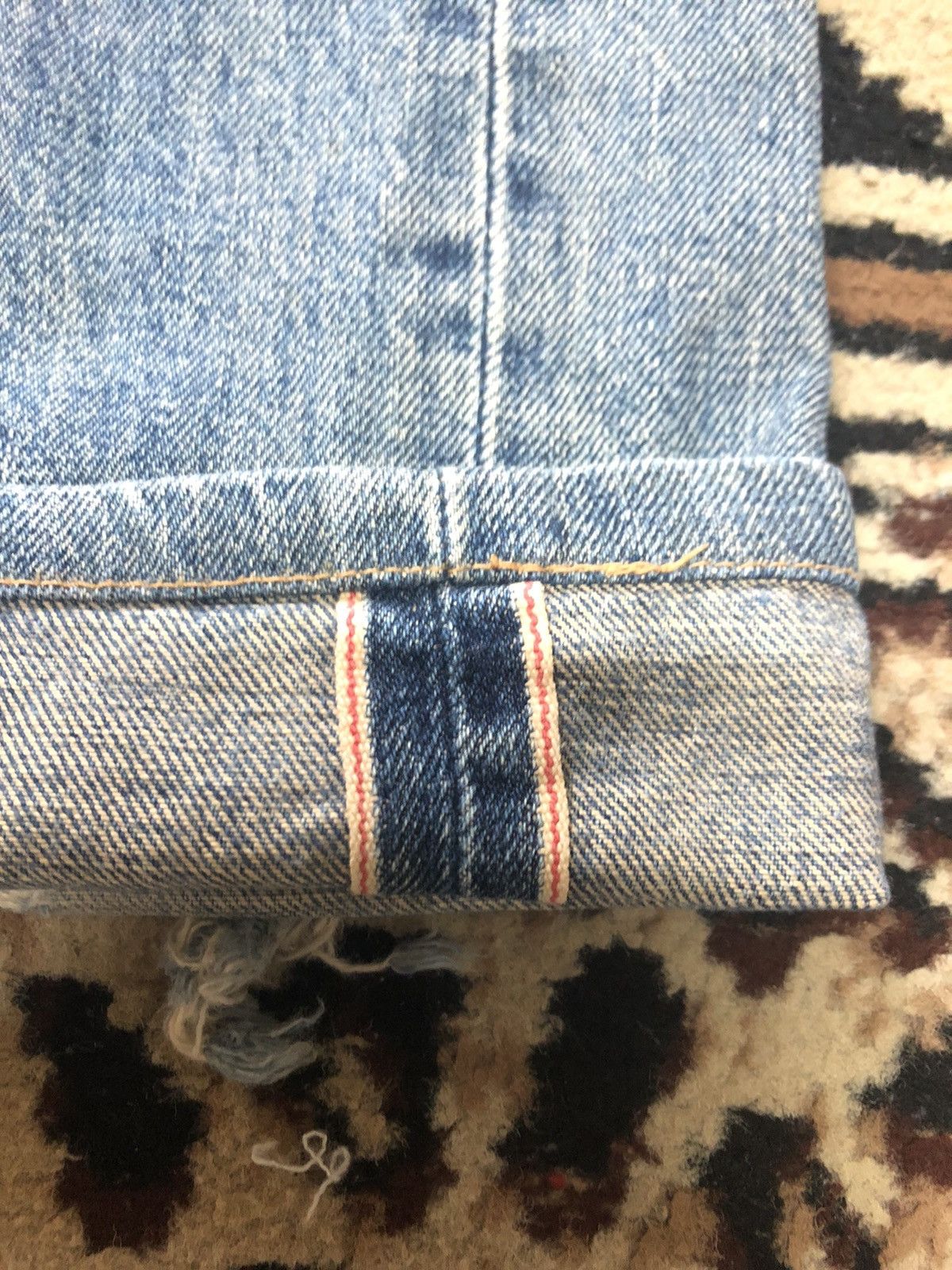 Edwin × Vintage VINTAGE SELVEDGE EDWIN 505x BLUE WASH DISTRESSED DENIM Size US 30 / EU 46 - 3 Thumbnail