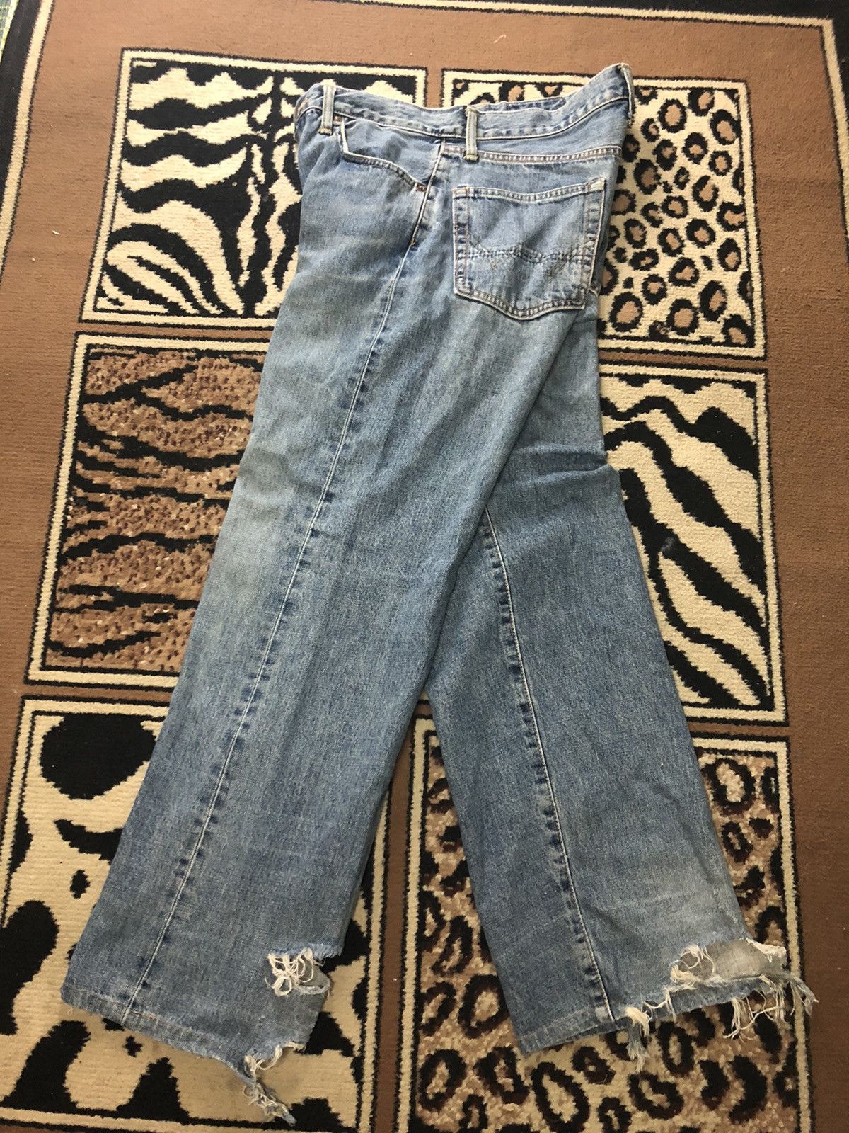 Edwin × Vintage VINTAGE SELVEDGE EDWIN 505x BLUE WASH DISTRESSED DENIM Size US 30 / EU 46 - 14 Thumbnail