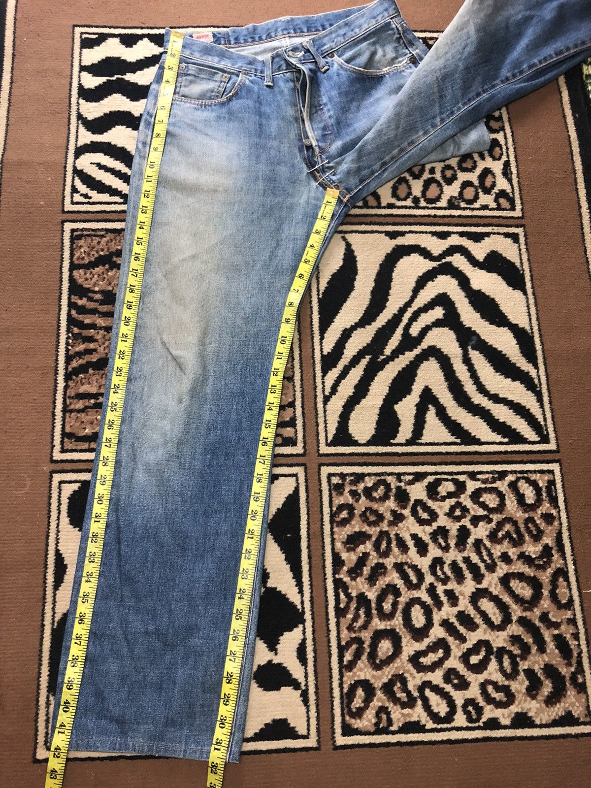 Edwin × Vintage VINTAGE SELVEDGE EDWIN 505sx BLUE WASH DISTRESSED DENIM Size US 32 / EU 48 - 17 Thumbnail