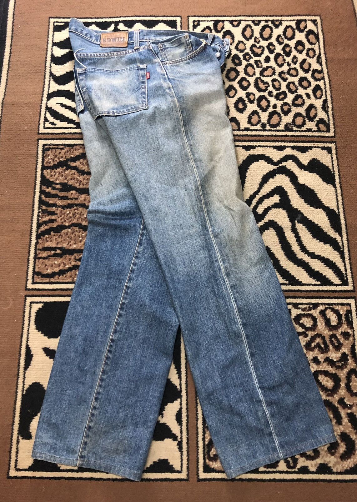 Edwin × Vintage VINTAGE SELVEDGE EDWIN 505sx BLUE WASH DISTRESSED DENIM Size US 32 / EU 48 - 15 Thumbnail