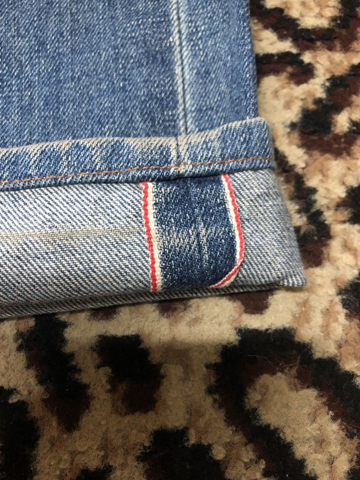 Edwin × Vintage VINTAGE SELVEDGE EDWIN 505sx BLUE WASH DISTRESSED DENIM Size US 32 / EU 48 - 3 Thumbnail