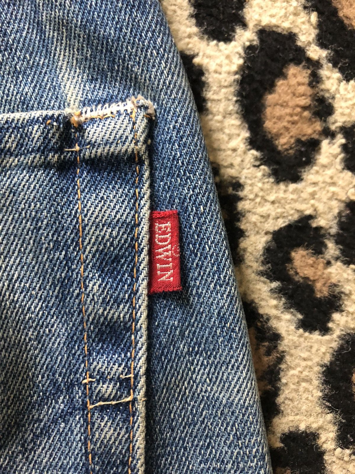Edwin × Vintage VINTAGE SELVEDGE EDWIN 505sx BLUE WASH DISTRESSED DENIM Size US 32 / EU 48 - 12 Thumbnail