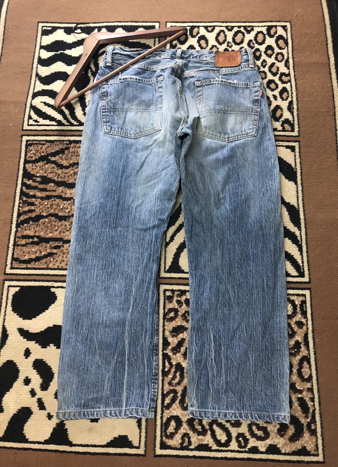 Edwin × Vintage VINTAGE SELVEDGE EDWIN 505zx BLUE WASH DISTRESSED DENIM Size US 33 - 8 Thumbnail