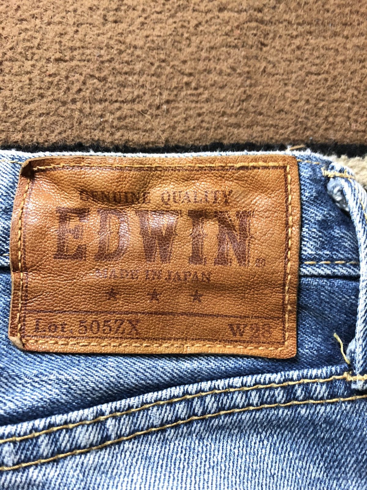Edwin × Vintage VINTAGE SELVEDGE EDWIN 505zx BLUE WASH DISTRESSED DENIM Size US 29 - 13 Thumbnail