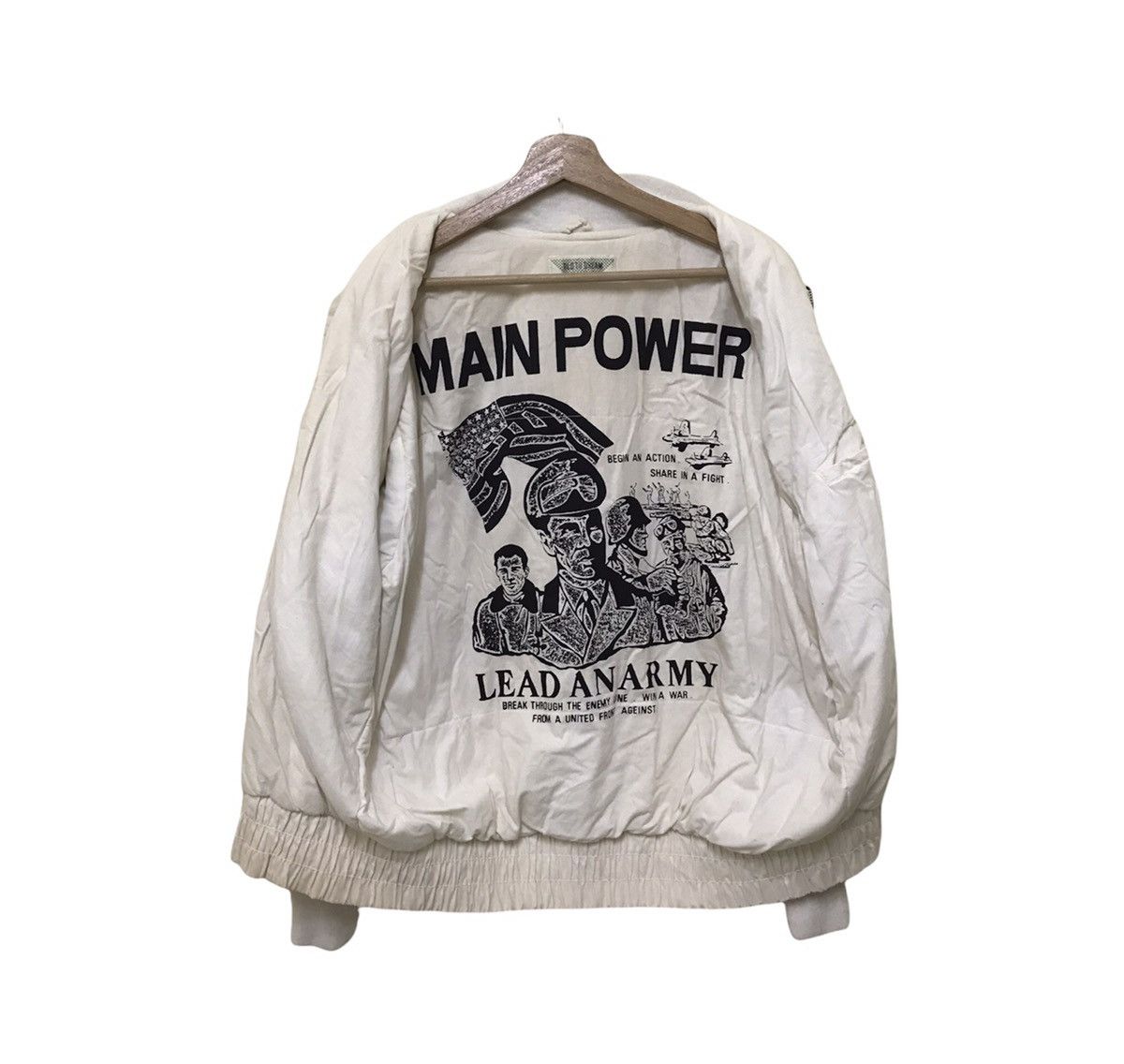 Vintage Vintage Main Power Lead An Army Bomber Jacket Big Printed Size US L / EU 52-54 / 3 - 2 Thumbnail