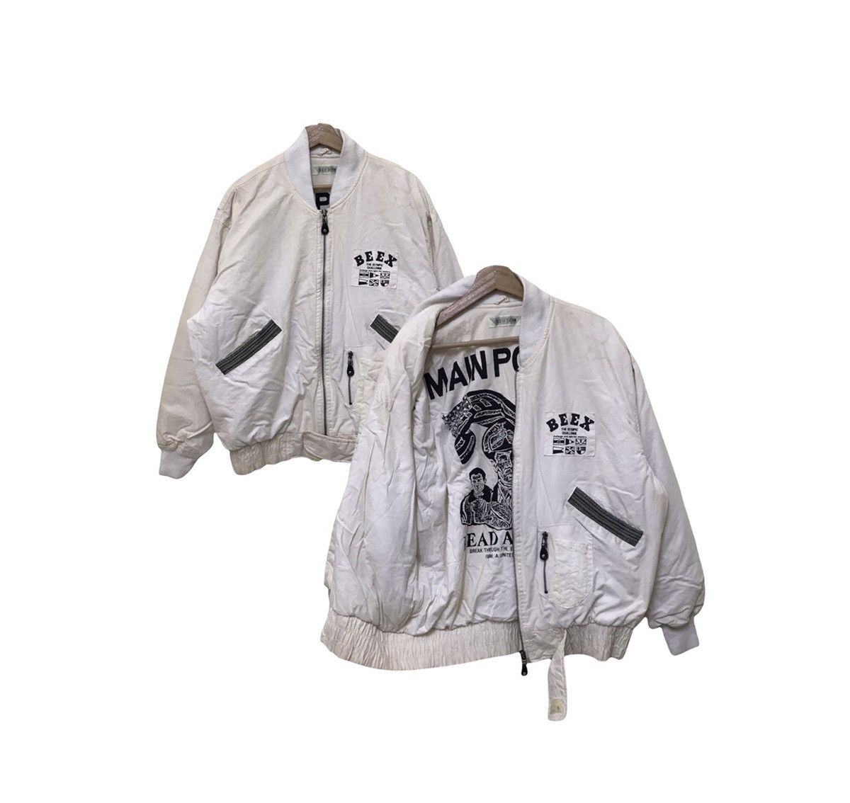 Vintage Vintage Main Power Lead An Army Bomber Jacket Big Printed Size US L / EU 52-54 / 3 - 1 Thumbnail