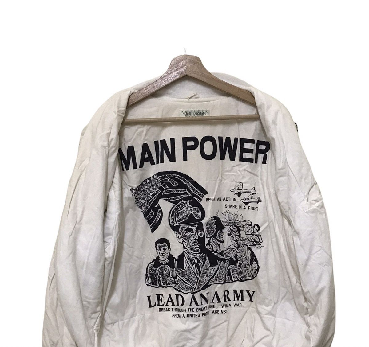Vintage Vintage Main Power Lead An Army Bomber Jacket Big Printed Size US L / EU 52-54 / 3 - 3 Thumbnail