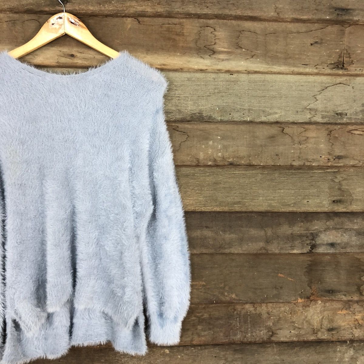 Homespun Knitwear × Japanese Brand Glacier Mohair fur Shag Shaggy Knitwear #c1073 Size L / US 10 / IT 46 - 5 Thumbnail