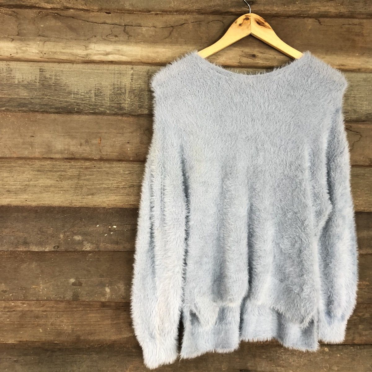 Homespun Knitwear × Japanese Brand Glacier Mohair fur Shag Shaggy Knitwear #c1073 Size L / US 10 / IT 46 - 7 Thumbnail