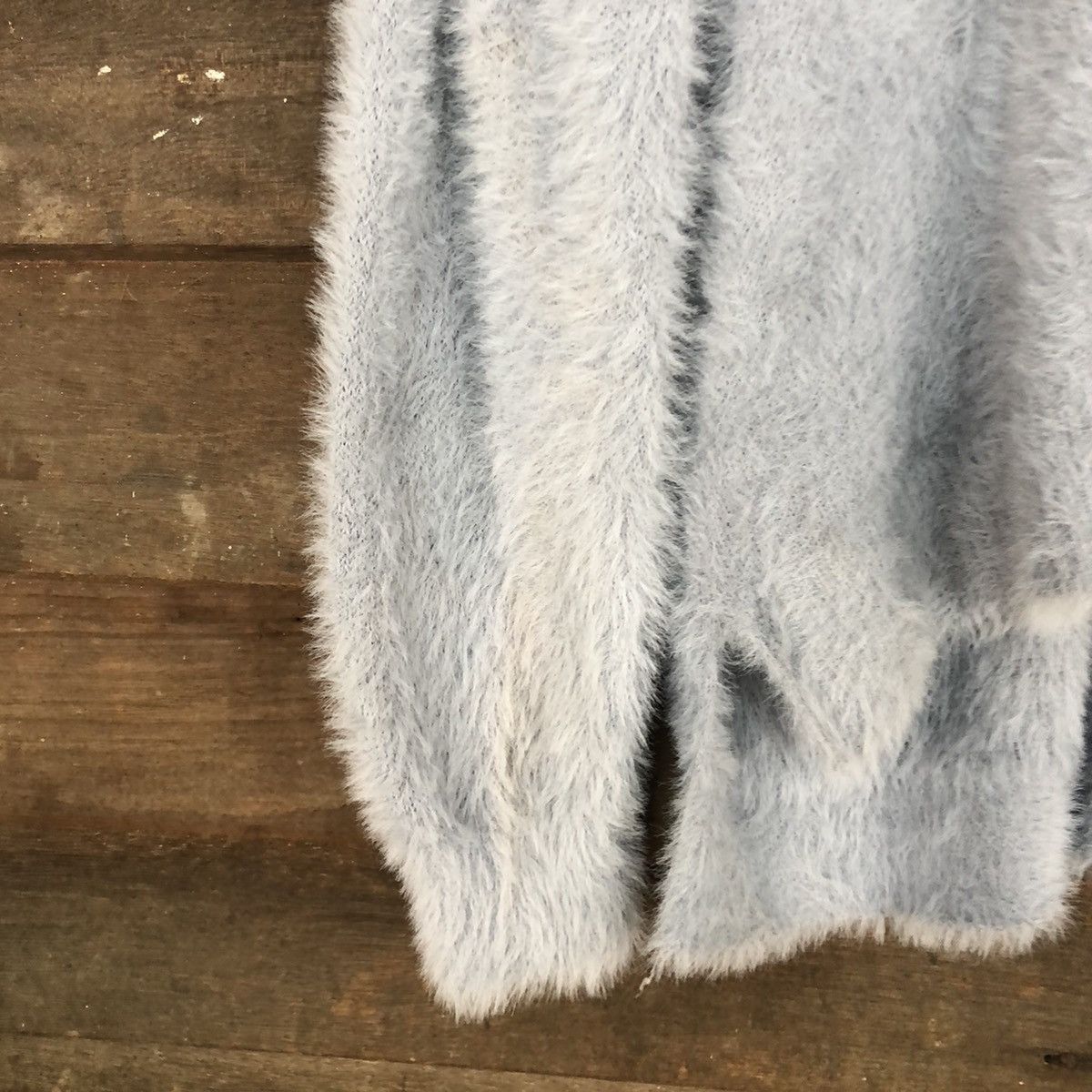 Homespun Knitwear × Japanese Brand Glacier Mohair fur Shag Shaggy Knitwear #c1073 Size L / US 10 / IT 46 - 6 Thumbnail