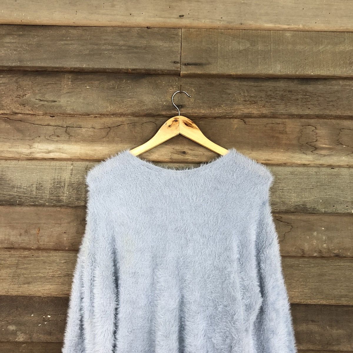 Homespun Knitwear × Japanese Brand Glacier Mohair fur Shag Shaggy Knitwear #c1073 Size L / US 10 / IT 46 - 2 Thumbnail