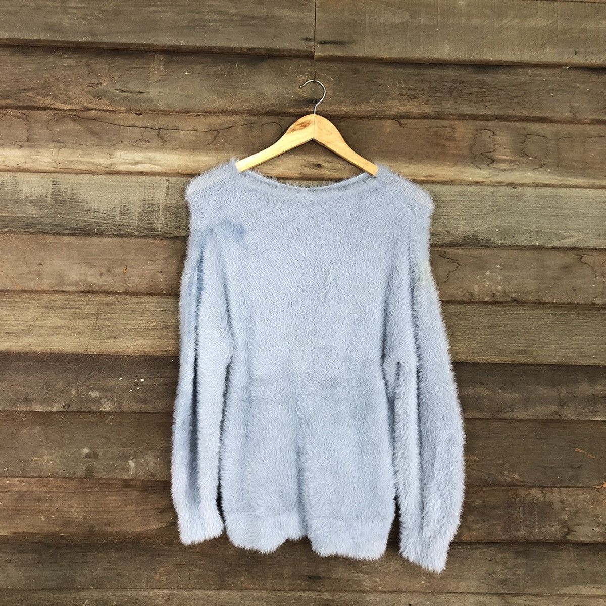 Homespun Knitwear × Japanese Brand Glacier Mohair fur Shag Shaggy Knitwear #c1073 Size L / US 10 / IT 46 - 11 Thumbnail