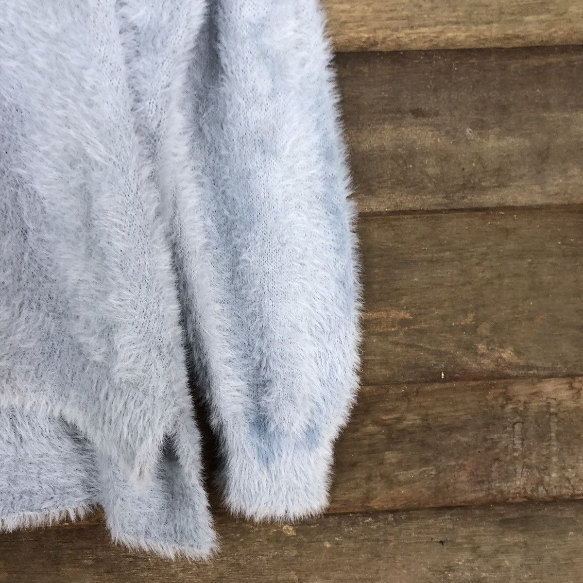 Homespun Knitwear × Japanese Brand Glacier Mohair fur Shag Shaggy Knitwear #c1073 Size L / US 10 / IT 46 - 4 Thumbnail