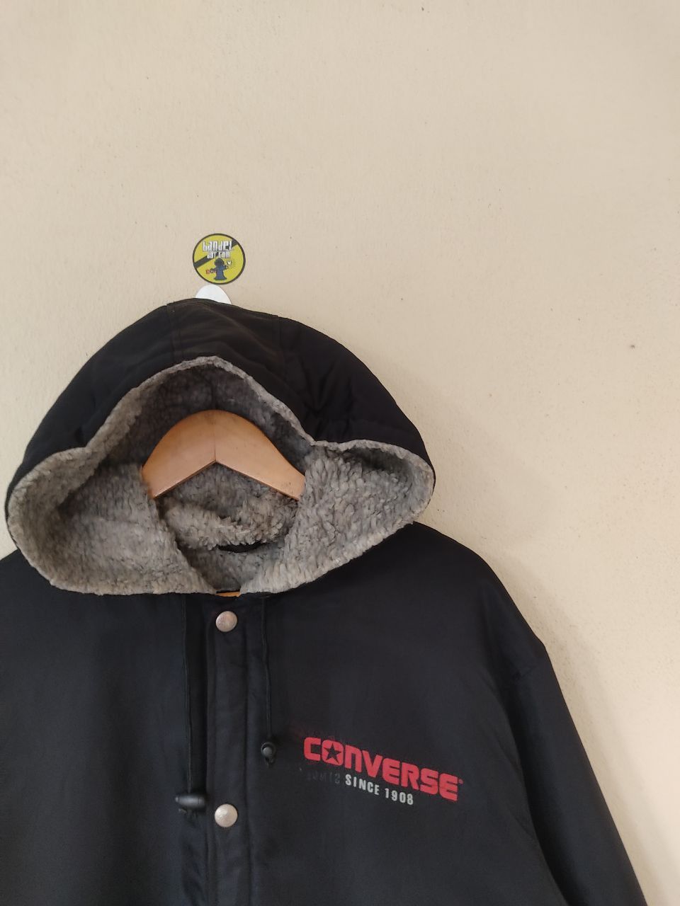 Converse × Vintage VINTAGE CONVERSE BIG LOGOS BLACK JACKET Size US M / EU 48-50 / 2 - 4 Thumbnail