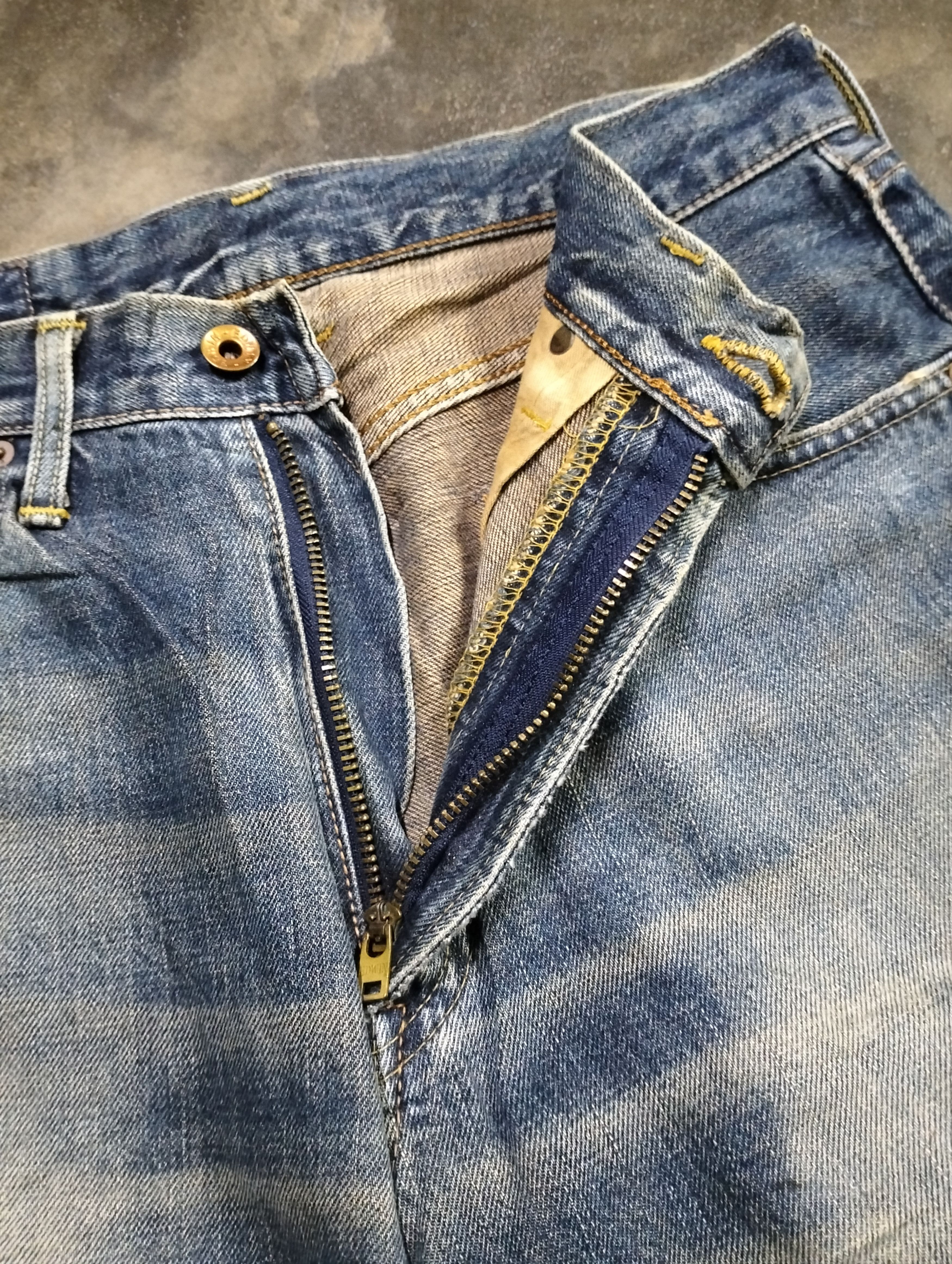 Edwin Vintage 90s Edwin 505x Selvedge Distressed Size US 31 - 8 Thumbnail