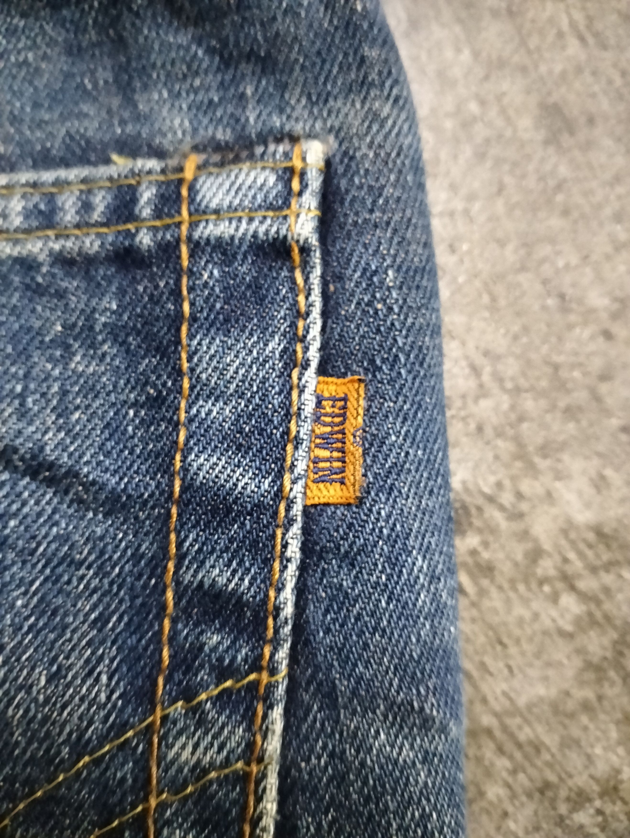 Edwin Vintage 90s Edwin 505x Selvedge Distressed Size US 31 - 6 Thumbnail