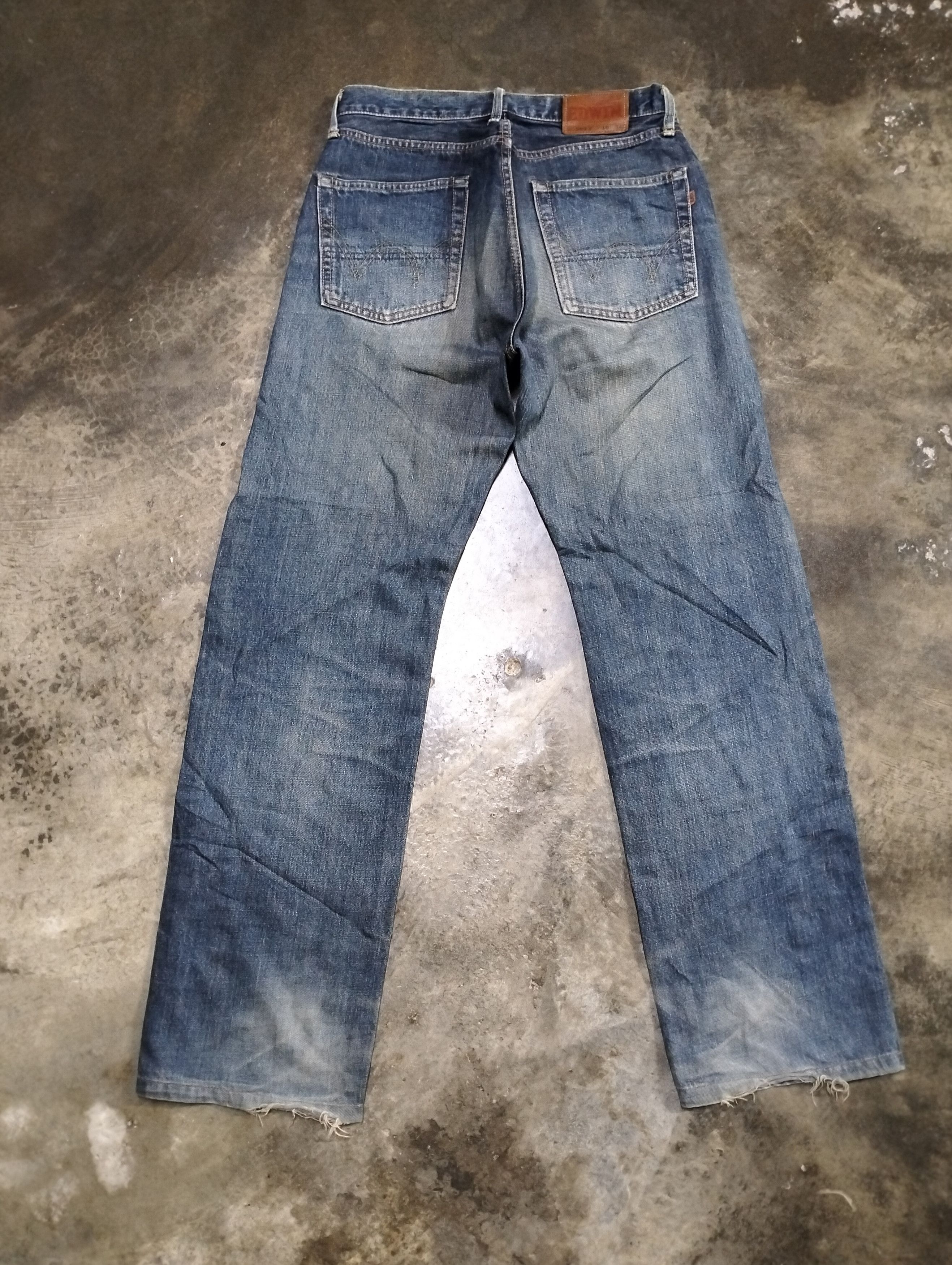 Edwin Vintage 90s Edwin 505x Selvedge Distressed Size US 31 - 2 Thumbnail