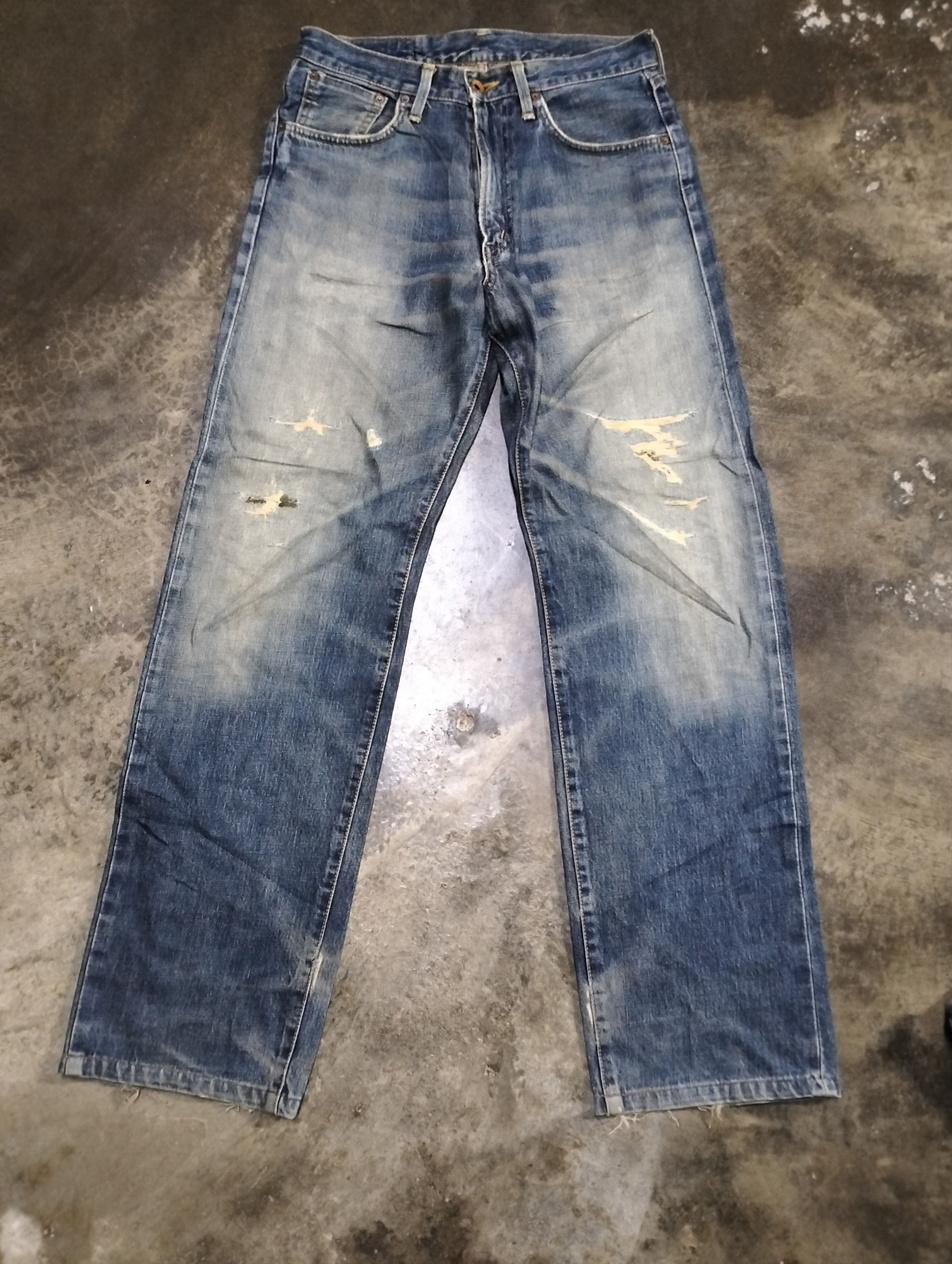 Edwin Vintage 90s Edwin 505x Selvedge Distressed Size US 31 - 1 Thumbnail
