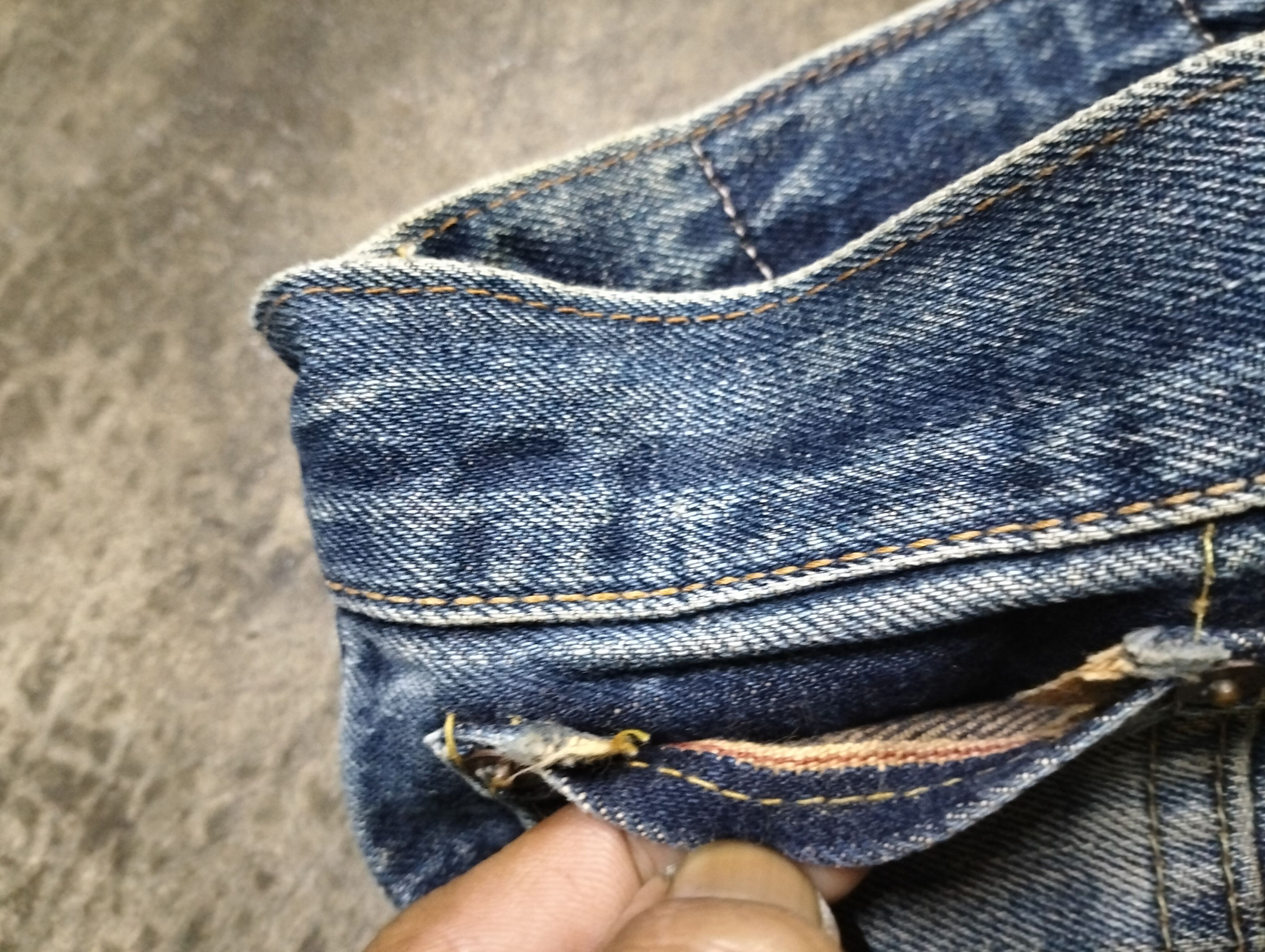Edwin Vintage 90s Edwin 505x Selvedge Distressed Size US 31 - 7 Thumbnail