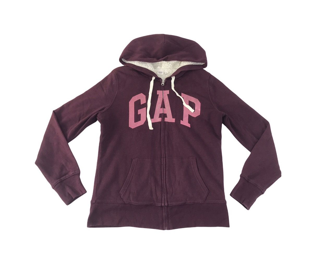 Gap × Japanese Brand GAP Logo Zipper Hoodies Sherpa Inner Big Logo Design Size US M / EU 48-50 / 2 - 1 Thumbnail