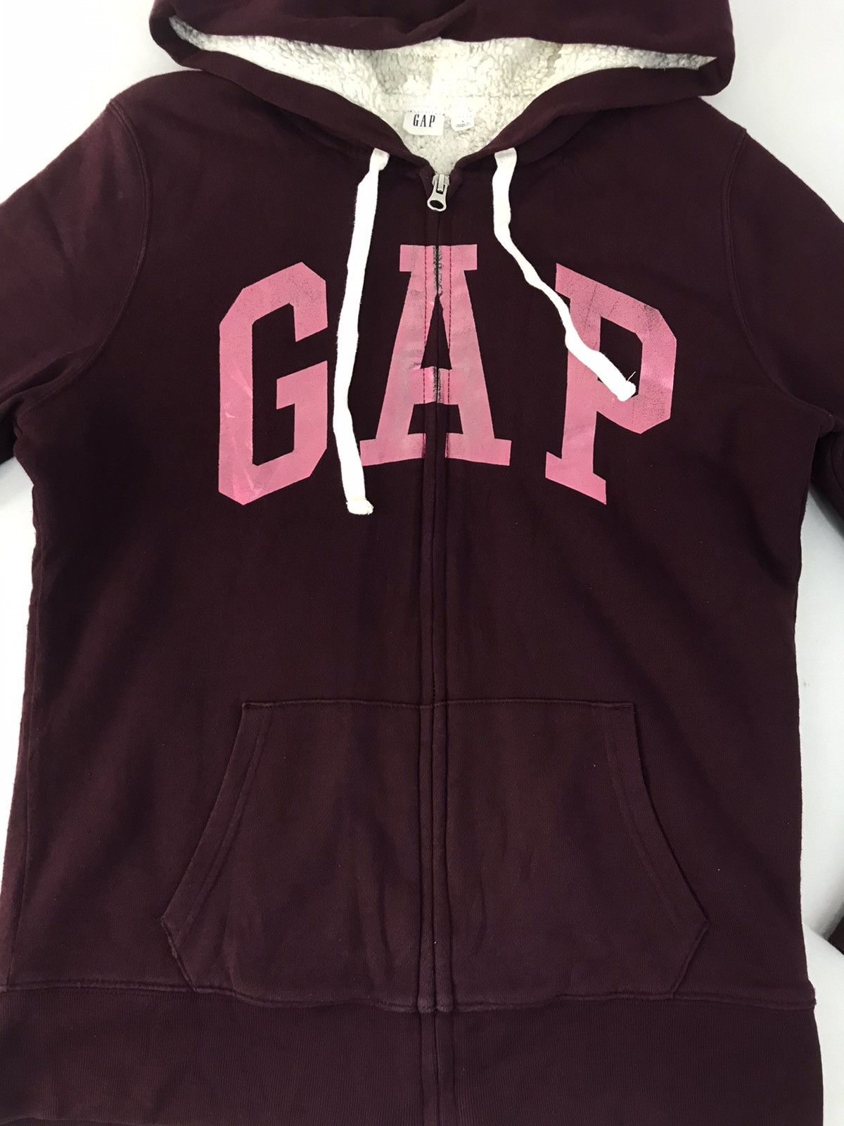 Gap × Japanese Brand GAP Logo Zipper Hoodies Sherpa Inner Big Logo Design Size US M / EU 48-50 / 2 - 3 Thumbnail