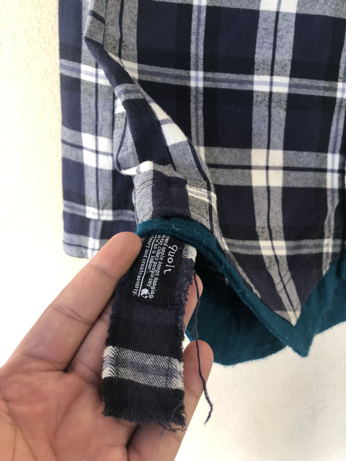Flannel × Japanese Brand Quolt Mens Vintage Button Flannel Top Size US L / EU 52-54 / 3 - 6 Thumbnail