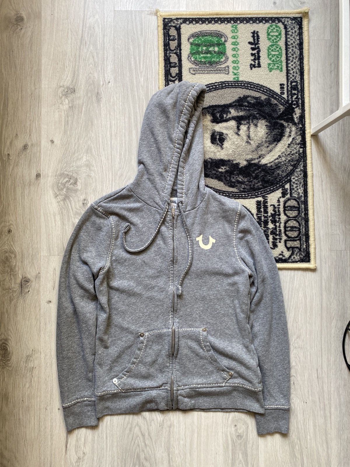 True Religion True religion zip hoodie small logo Grailed