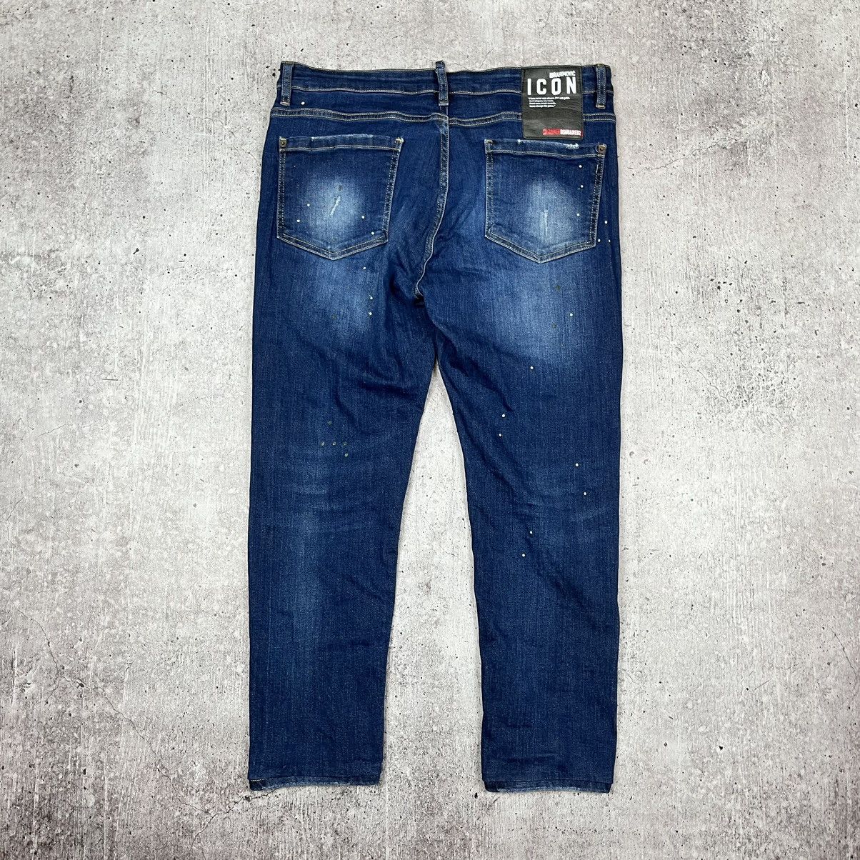 Dsquared2 × Vintage Dsquared2 Icon Ibrahimovich Biker denim jeans pants Size US 34 / EU 50 - 2 Thumbnail