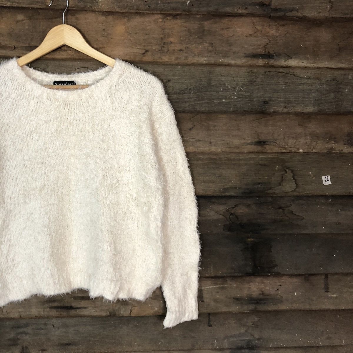 Homespun Knitwear × Japanese Brand Sorridere White fur Mohair Shag Shaggy Knitwear #c1082 Size US M / EU 48-50 / 2 - 3 Thumbnail