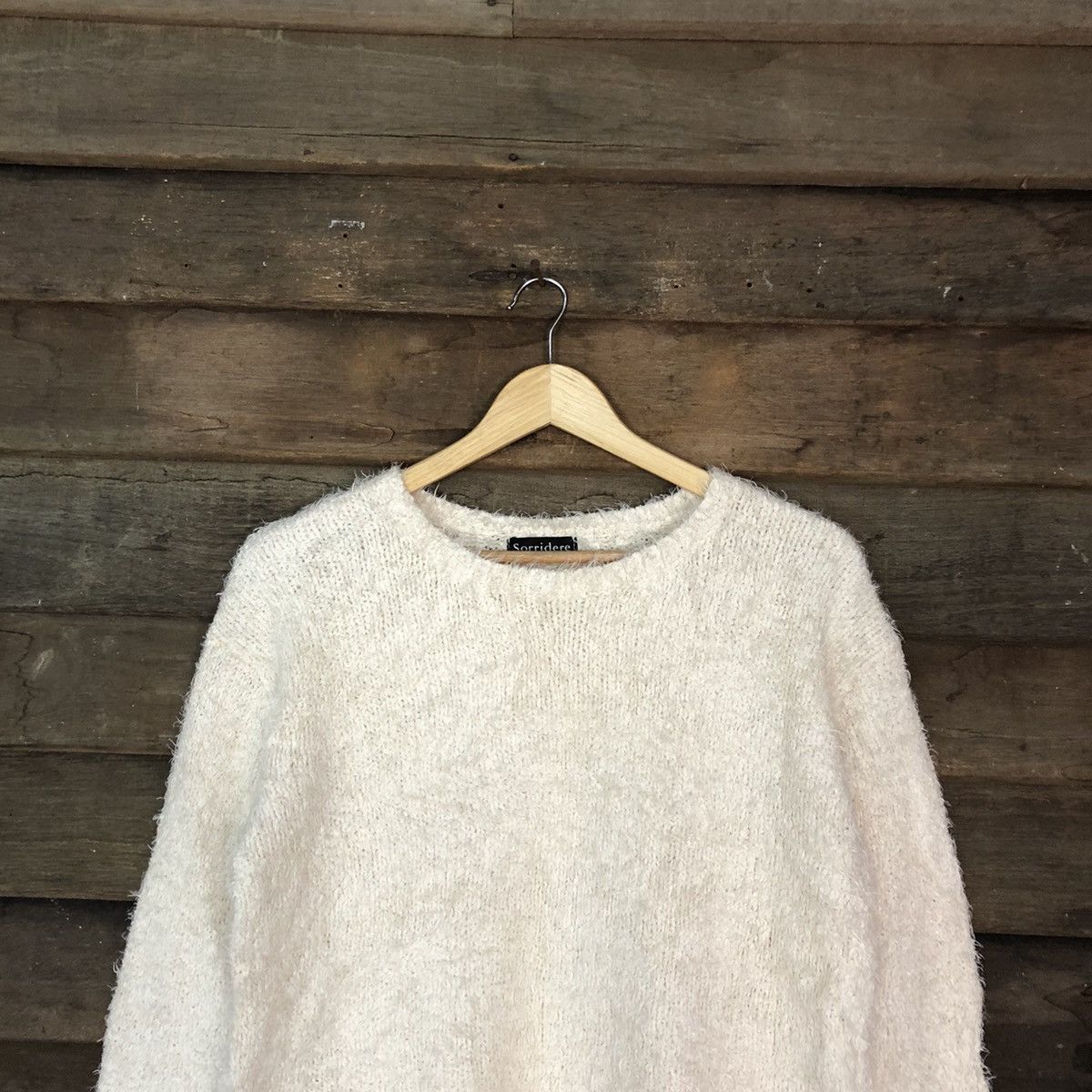 Homespun Knitwear × Japanese Brand Sorridere White fur Mohair Shag Shaggy Knitwear #c1082 Size US M / EU 48-50 / 2 - 7 Thumbnail