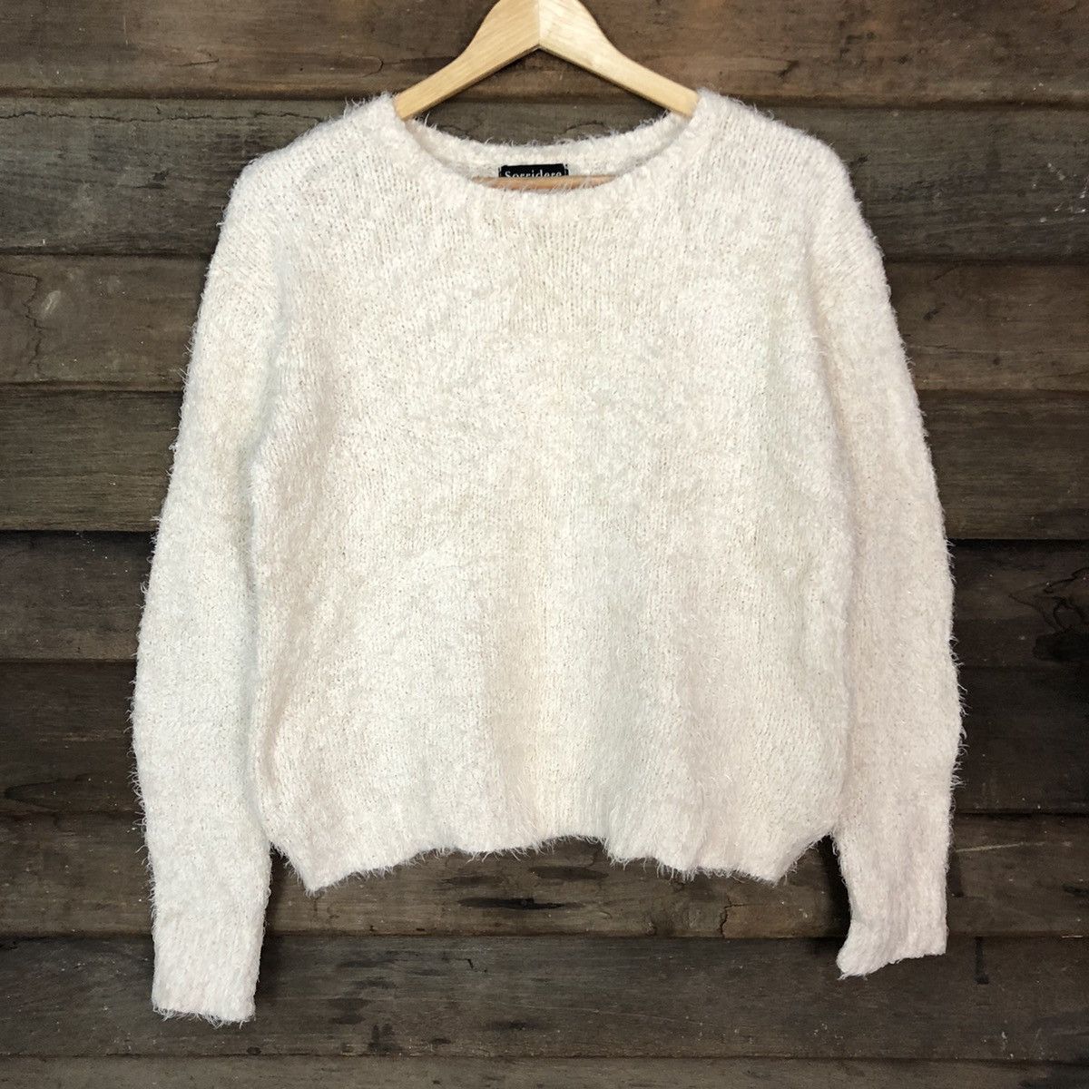 Homespun Knitwear × Japanese Brand Sorridere White fur Mohair Shag Shaggy Knitwear #c1082 Size US M / EU 48-50 / 2 - 6 Thumbnail