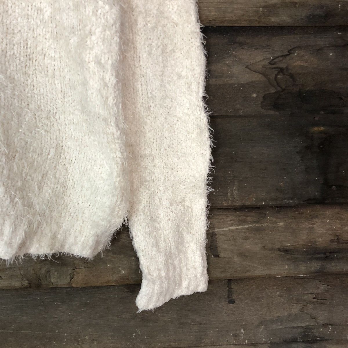 Homespun Knitwear × Japanese Brand Sorridere White fur Mohair Shag Shaggy Knitwear #c1082 Size US M / EU 48-50 / 2 - 2 Thumbnail