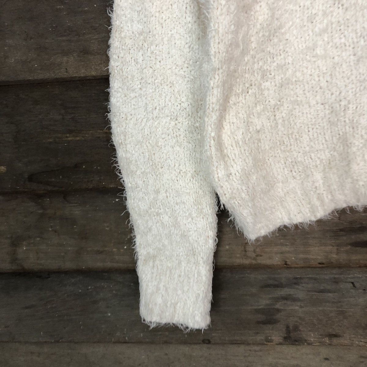 Homespun Knitwear × Japanese Brand Sorridere White fur Mohair Shag Shaggy Knitwear #c1082 Size US M / EU 48-50 / 2 - 4 Thumbnail