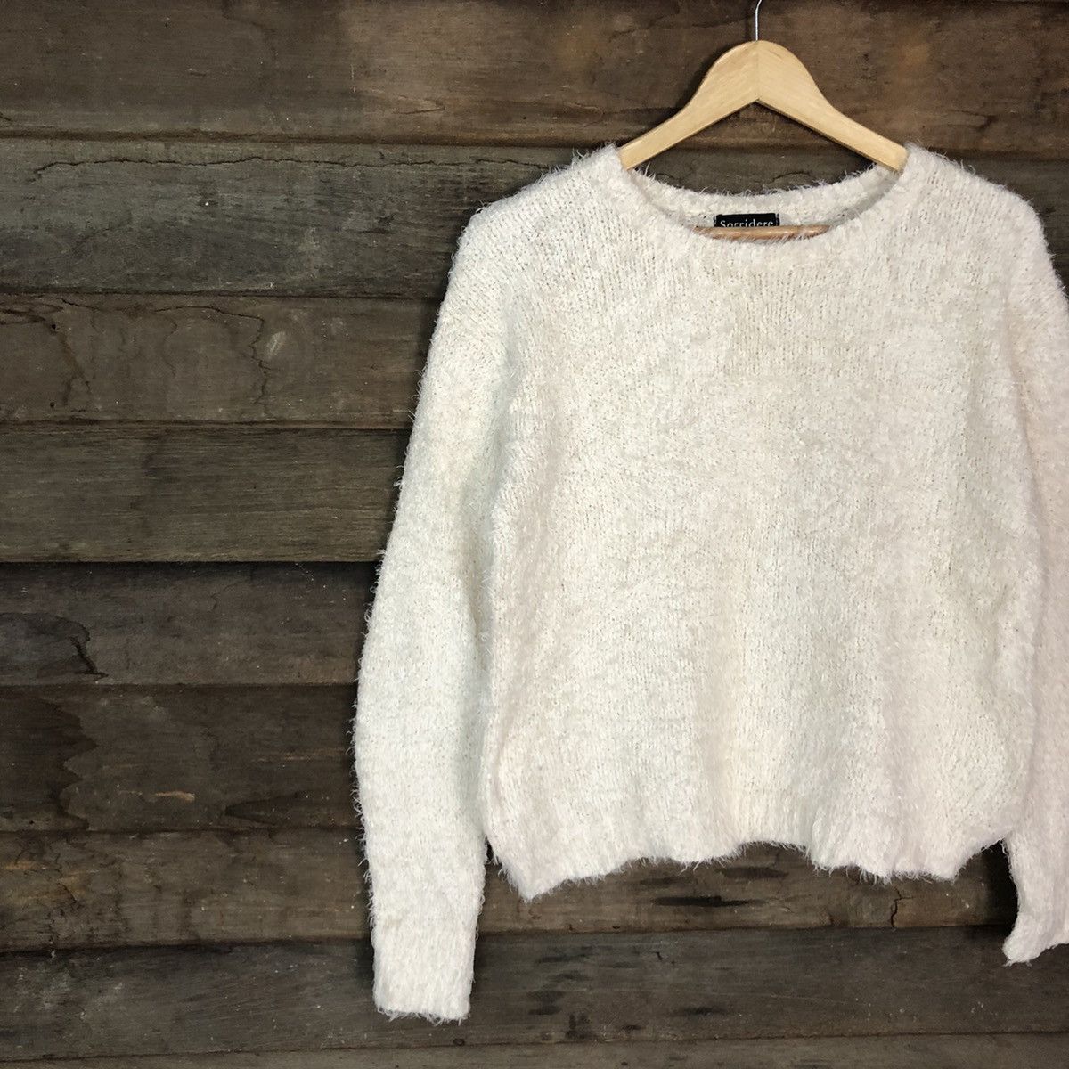 Homespun Knitwear × Japanese Brand Sorridere White fur Mohair Shag Shaggy Knitwear #c1082 Size US M / EU 48-50 / 2 - 5 Thumbnail