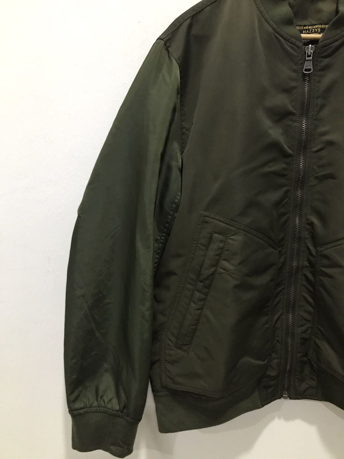 HAZZYS Hazzys olive green army bomber jacket Size US L / EU 52-54 / 3 - 6 Thumbnail