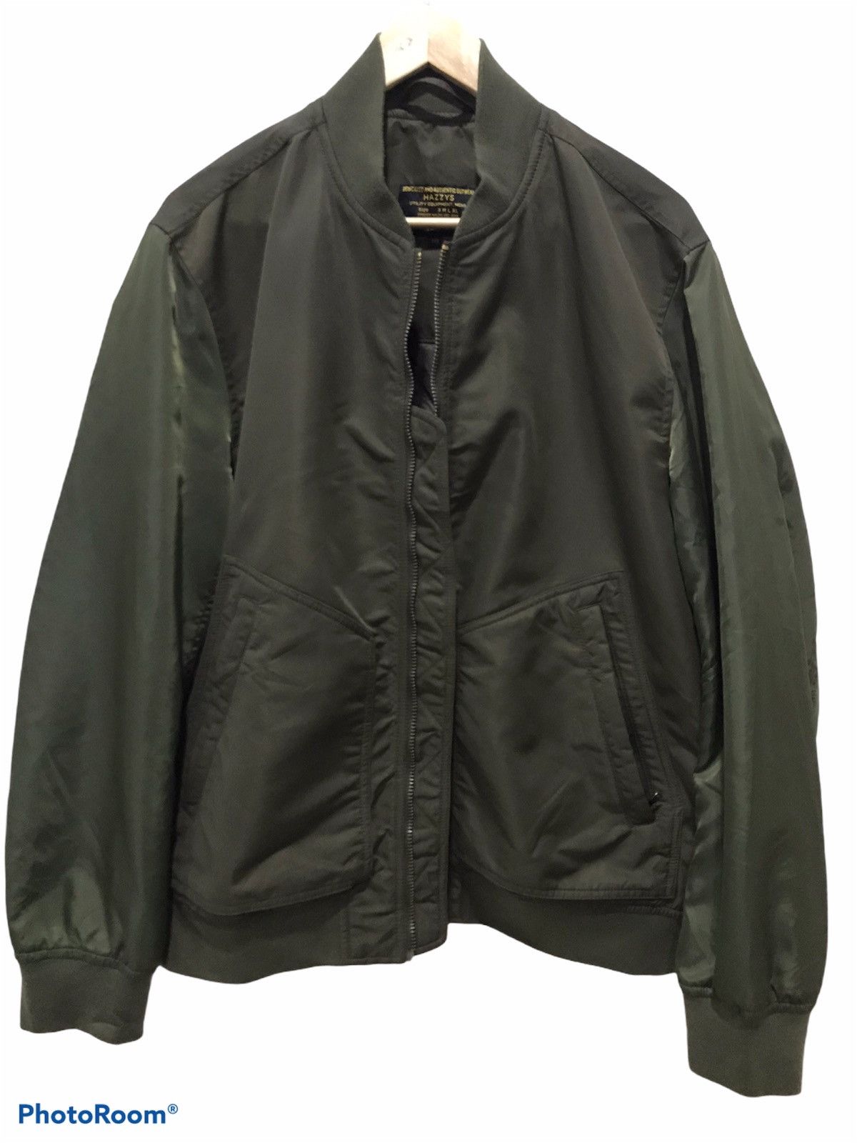 HAZZYS Hazzys olive green army bomber jacket Size US L / EU 52-54 / 3 - 2 Thumbnail