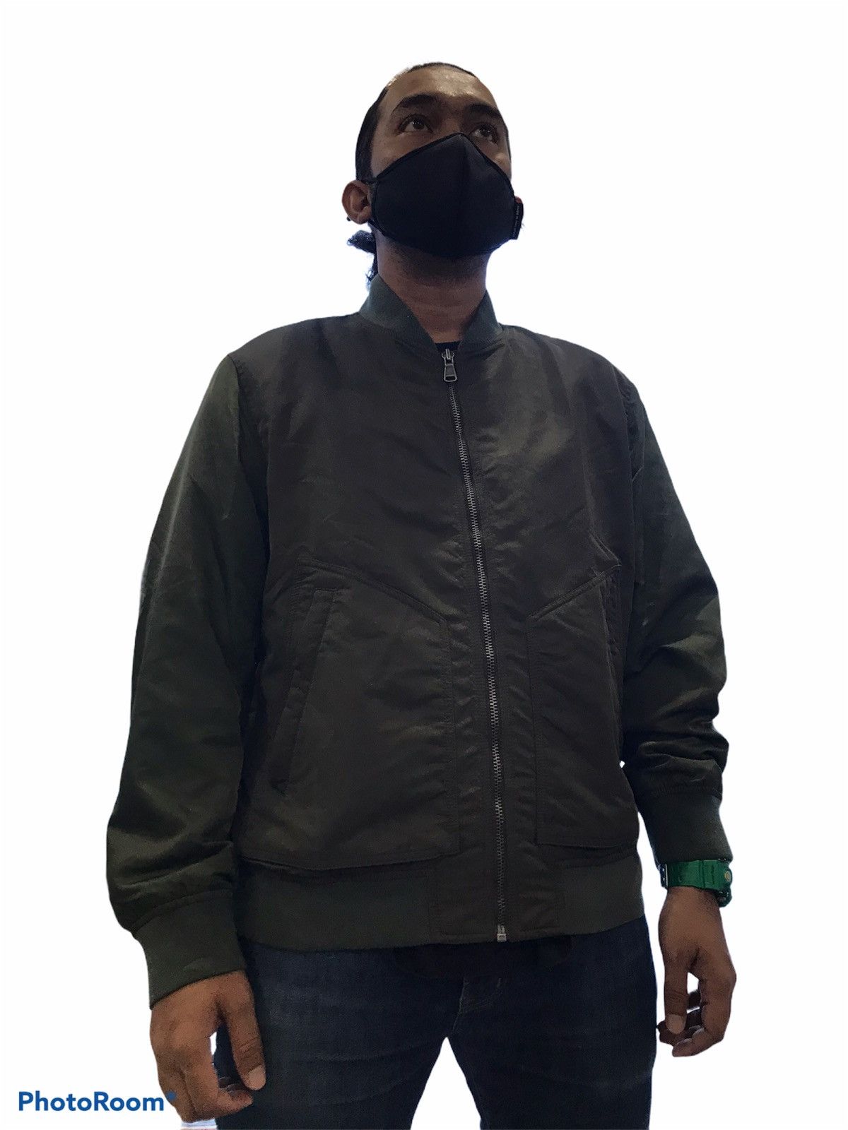 HAZZYS Hazzys olive green army bomber jacket Size US L / EU 52-54 / 3 - 21 Thumbnail