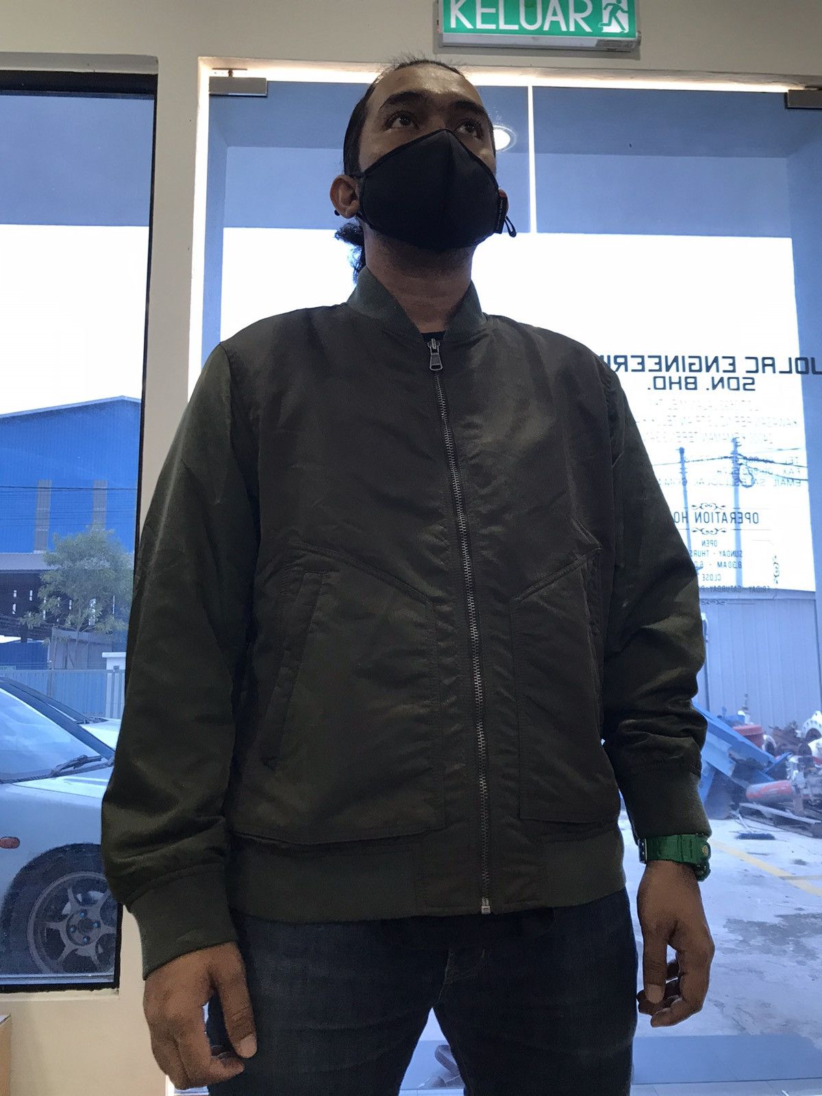 HAZZYS Hazzys olive green army bomber jacket Size US L / EU 52-54 / 3 - 20 Thumbnail
